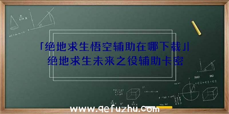 「绝地求生悟空辅助在哪下载」|绝地求生未来之役辅助卡密